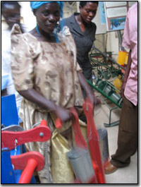 Mama Ruth with new seed sower